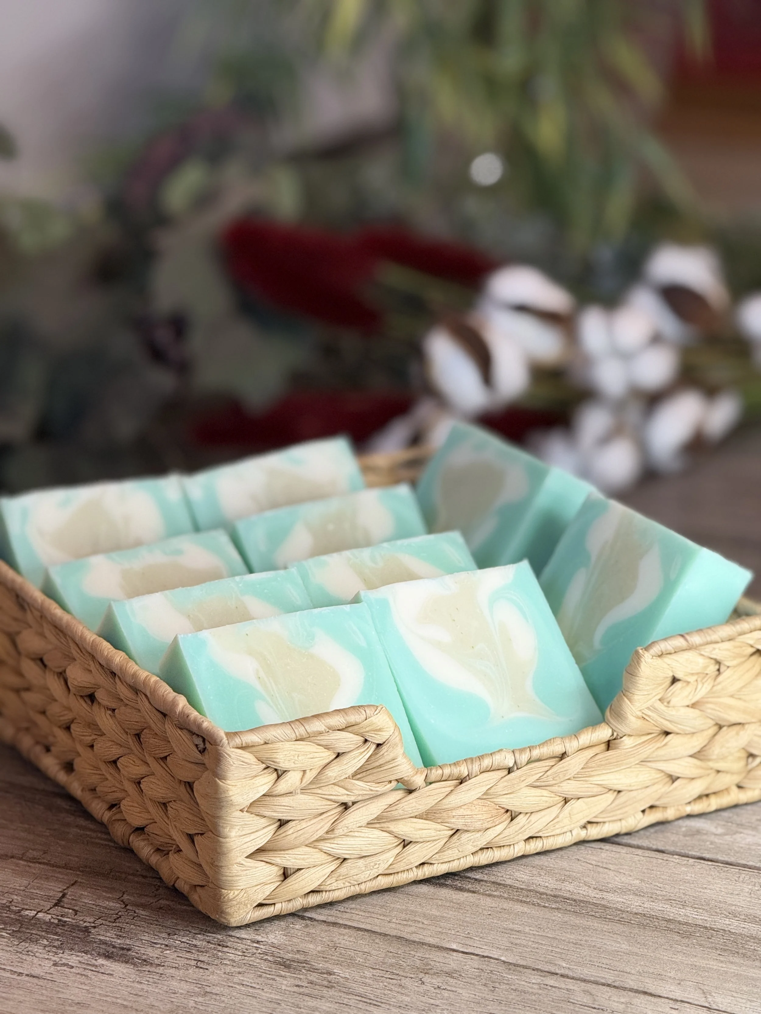 Packaged natural beef tallow soap bar with cucumber mint scent