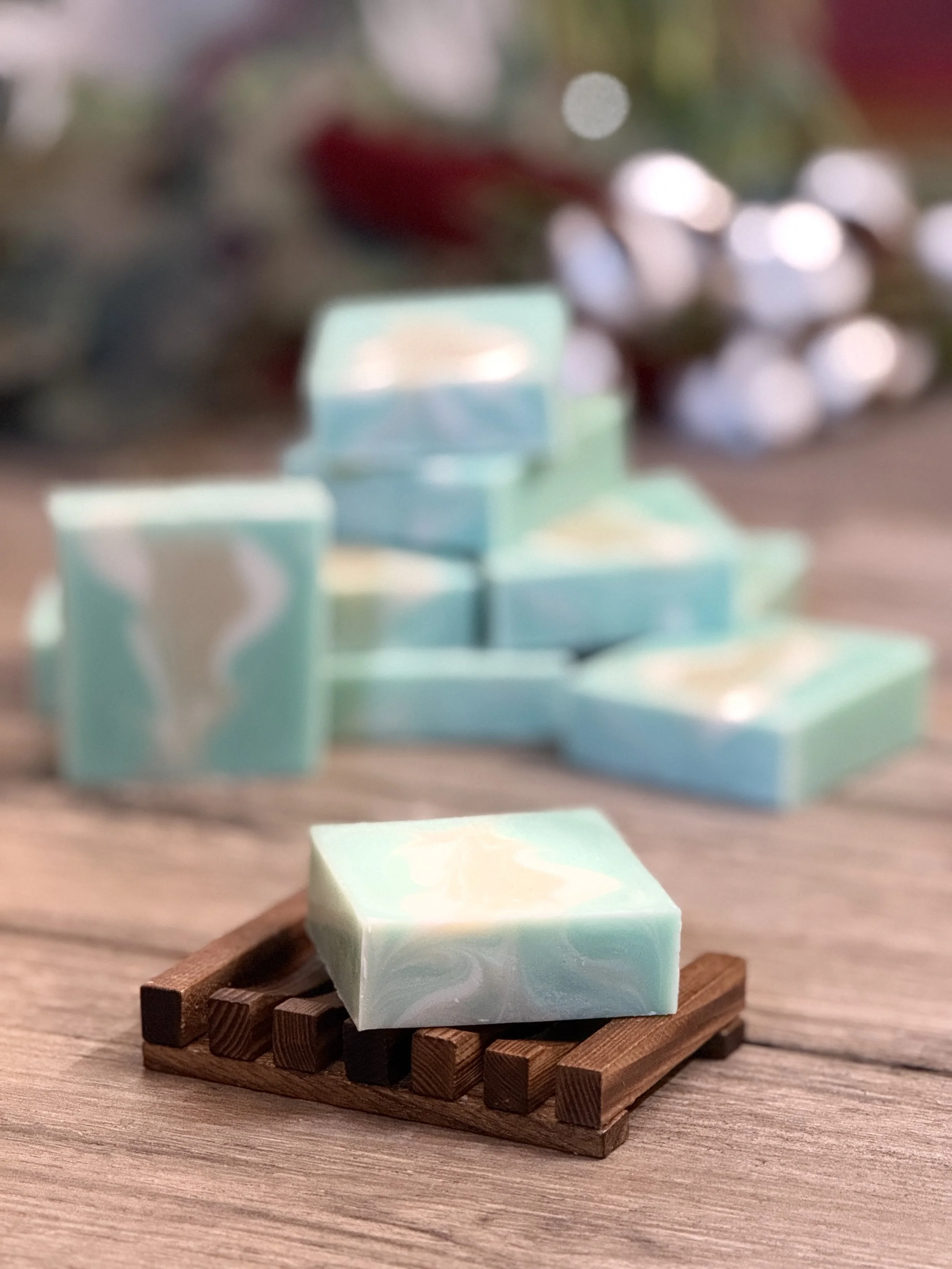 Grass-fed beef tallow soap bar in cucumber mint