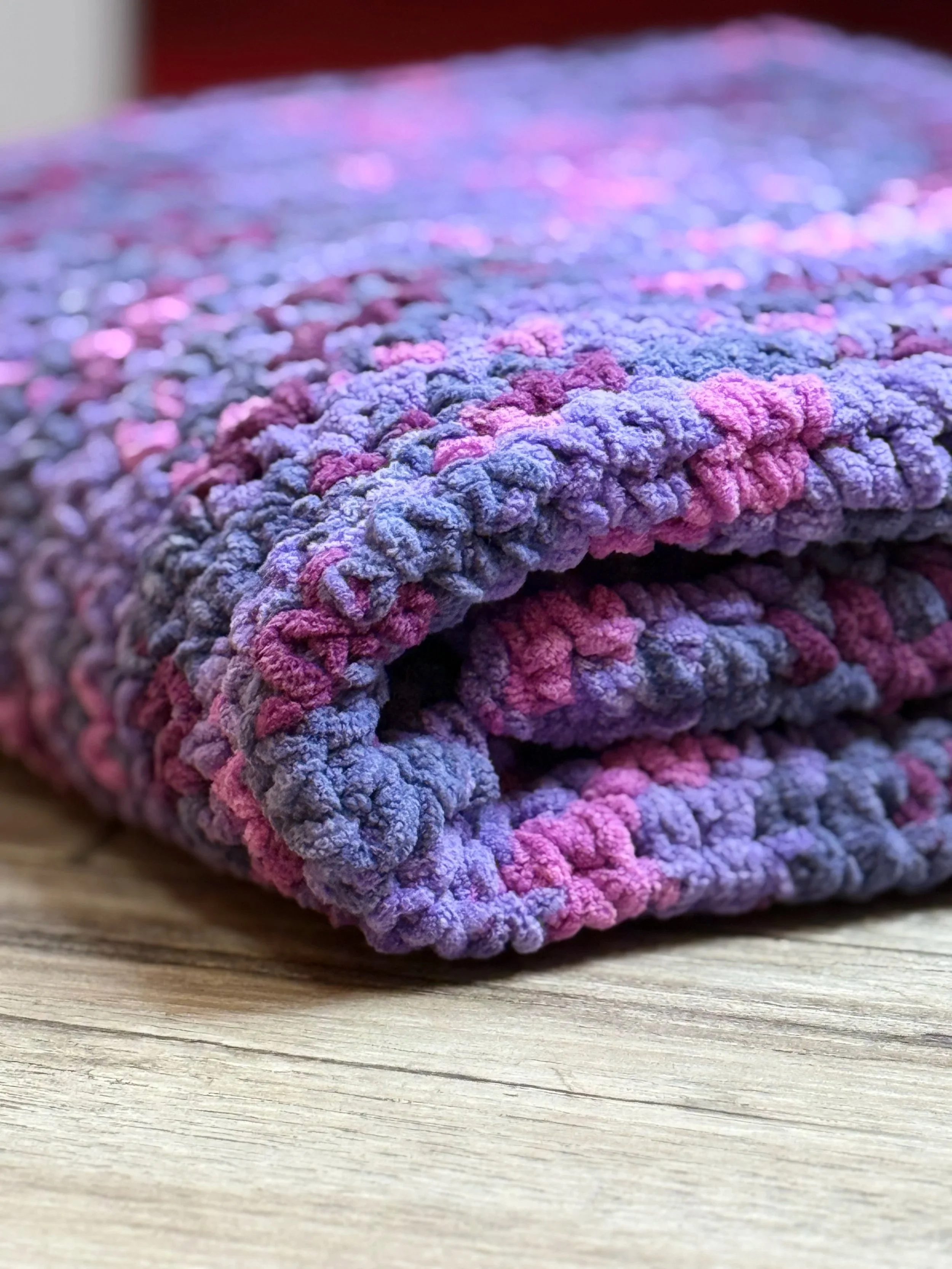 Purple Sunset Handmade Crochet Blanket
