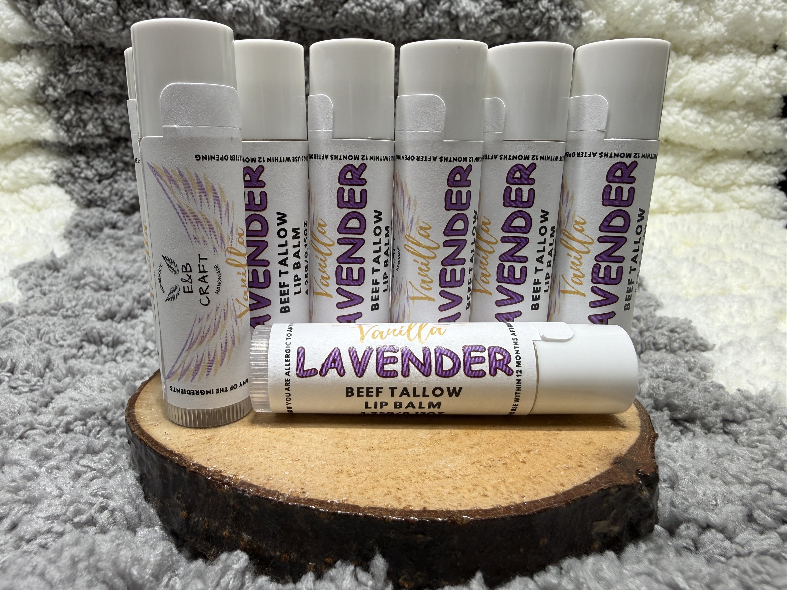 Vanilla & Lavender Beef Tallow Lip Balm