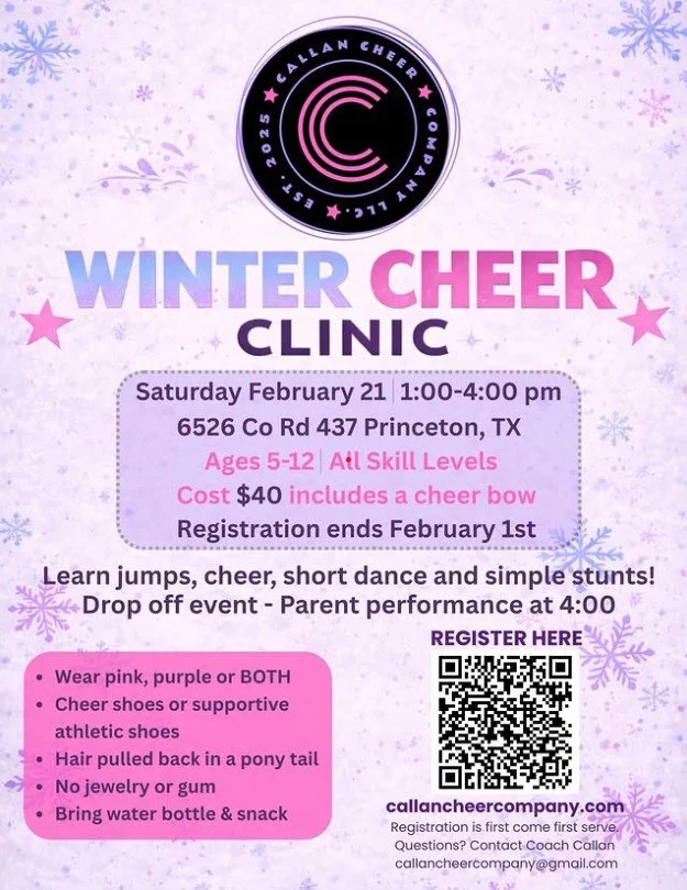 Winter Cheer Clinic (EXISTING MEMBERS)
