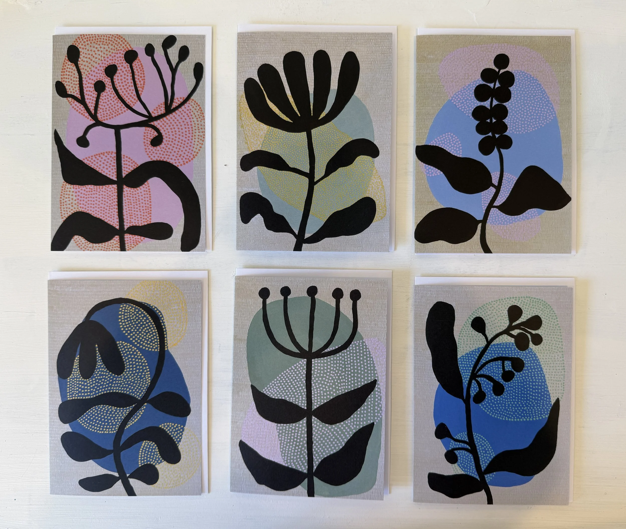 FOLDED CARD Bundle Option Botanical Print (6 cards)