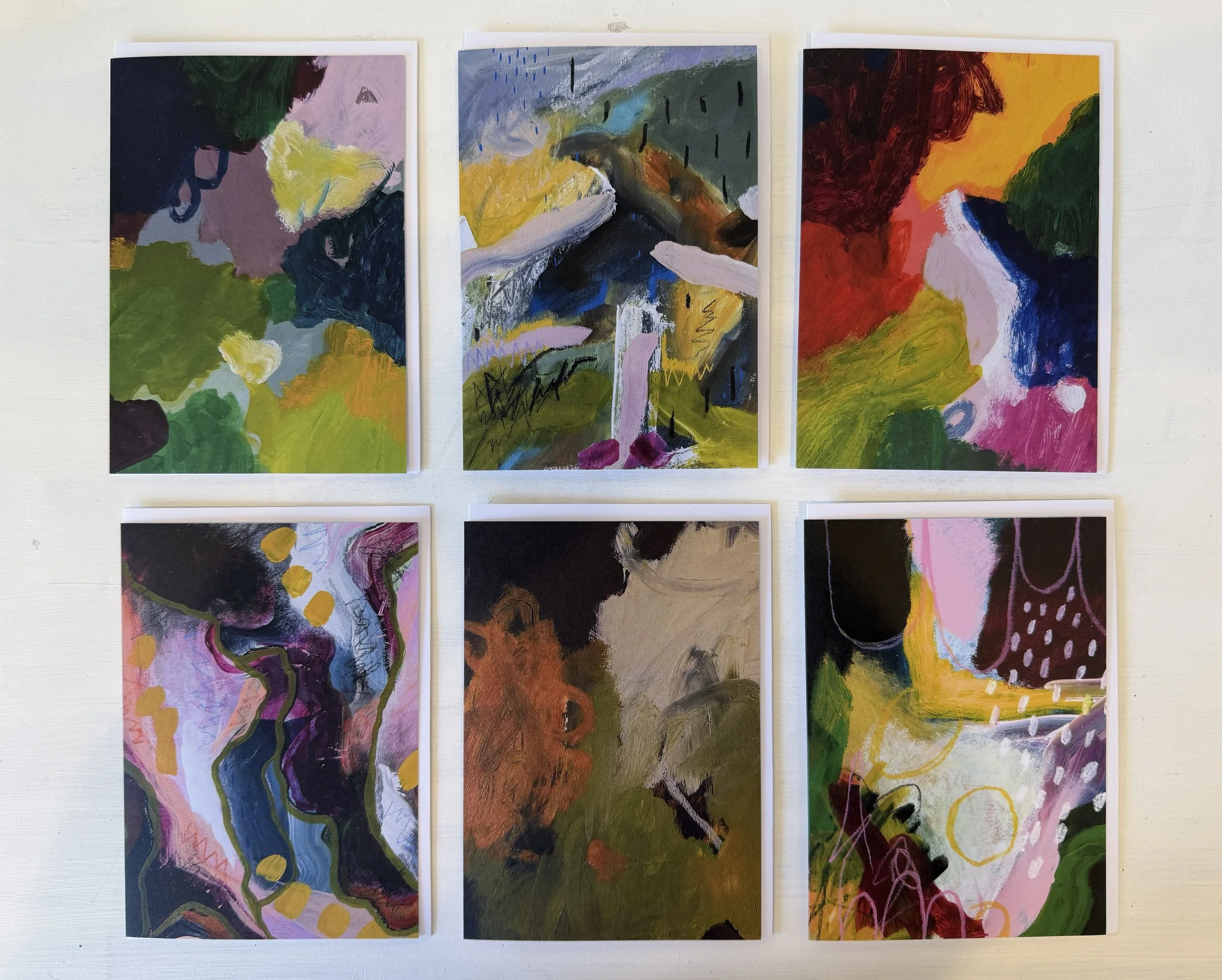 FOLDED CARD Bundle Option Abstract Print (6 cards)