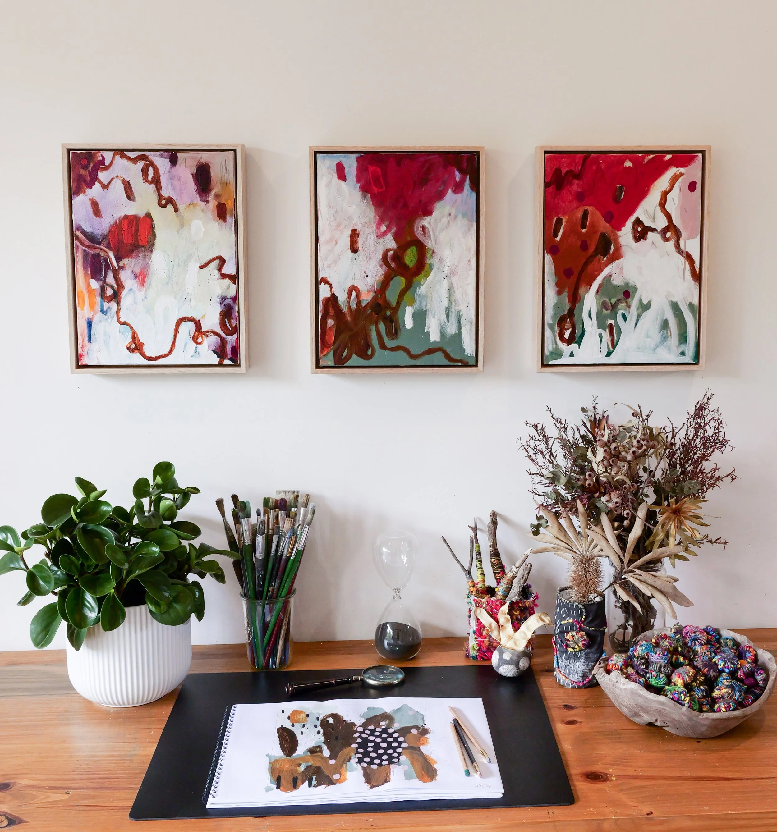 The Ranges Remember Rain TRIPTYCH (3 PAINTINGS)