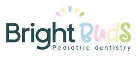 Bright Buds Pediatric Dentistry logo with colorful text and design elements