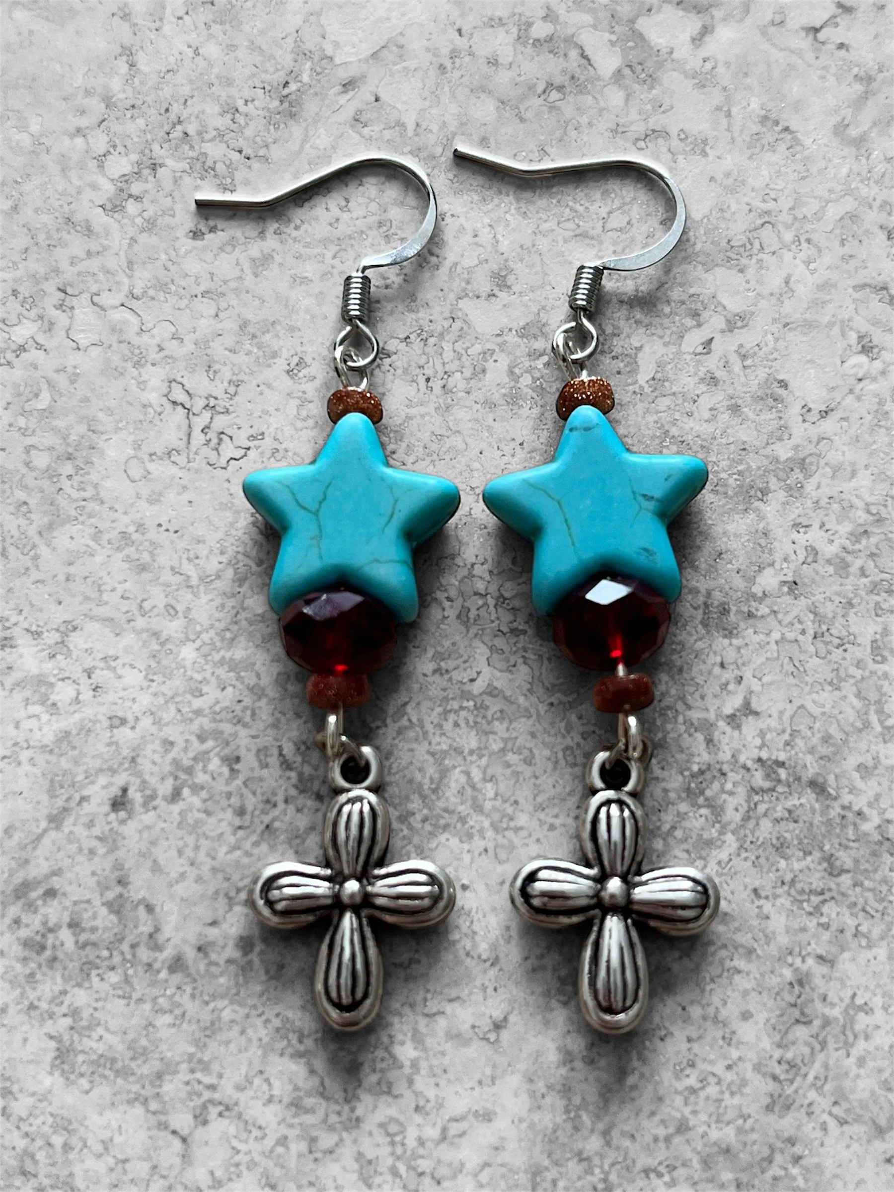 Turquoise Star Earrings