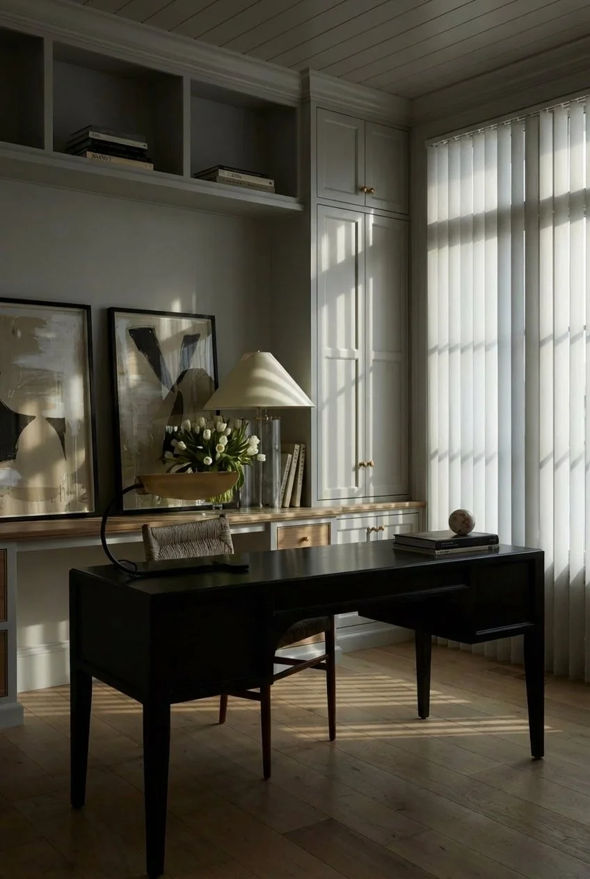 Blind installation in a napa valley office