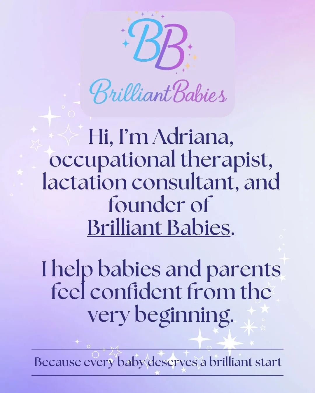 Many people assume they should only seek support if something is &ldquo;wrong&rdquo;, but some of the most meaningful work happens before concerns ever arise. 

I created Brilliant Babies to provide thoughtful and individualized support for families 