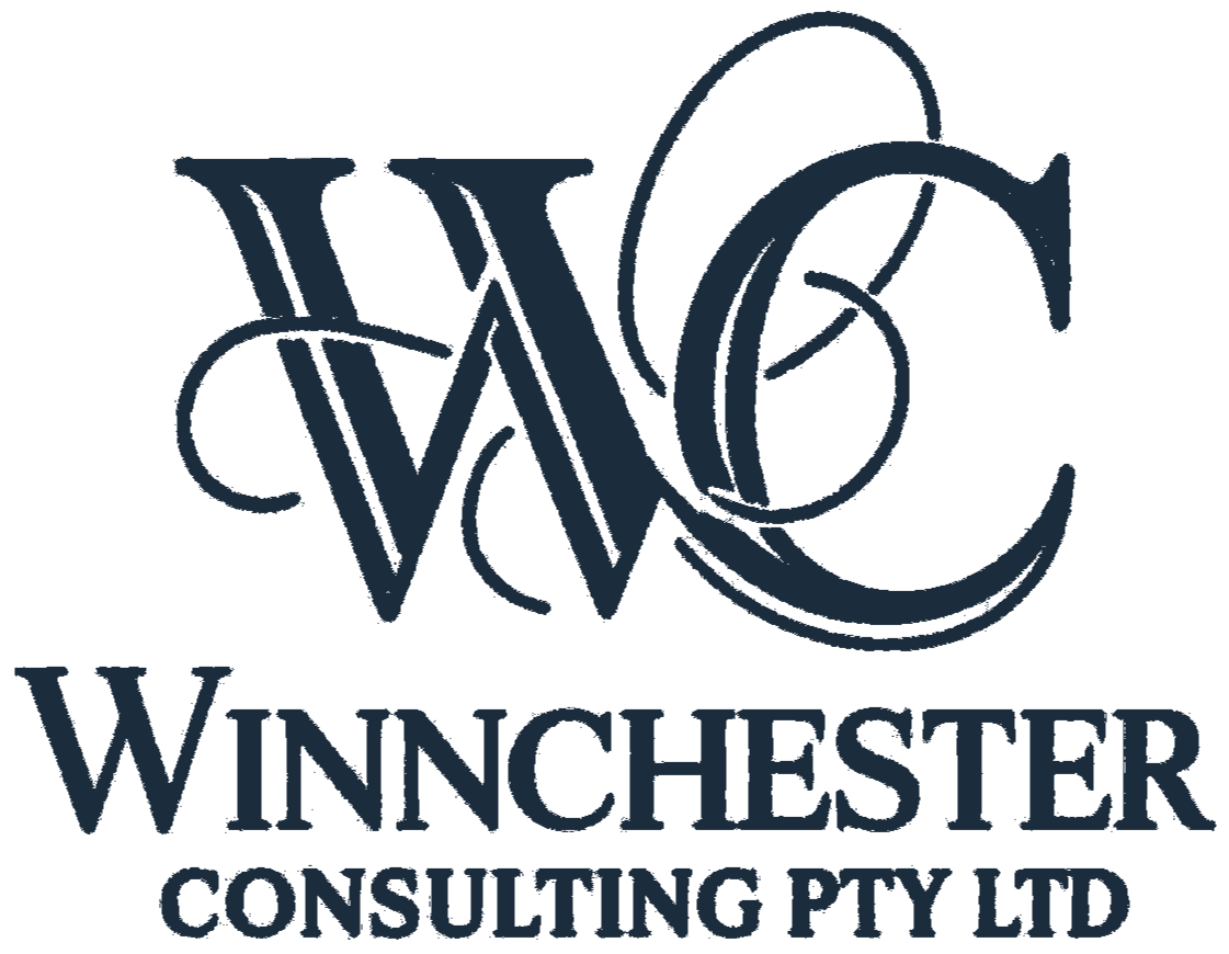 Logo of Winchester Consulting Pty Ltd with stylized overlapping letters W, C, and C.