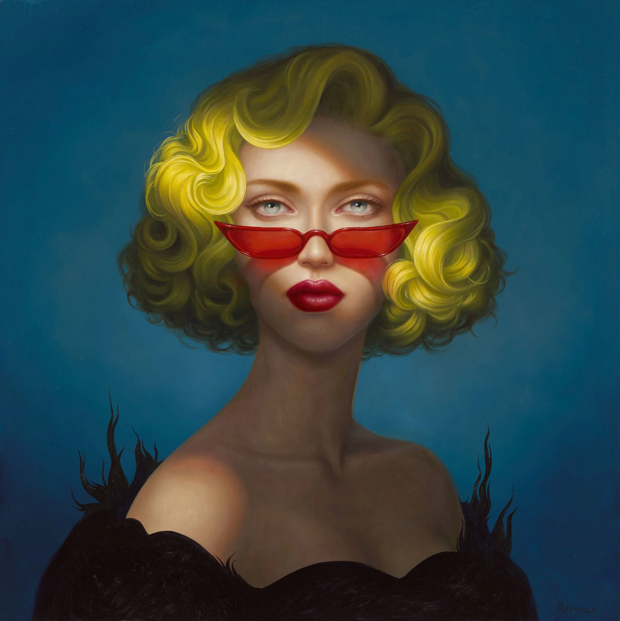 Beyond the Curtain, 16x16, oil on board