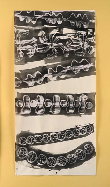 Trackways: Craypas Black Ink