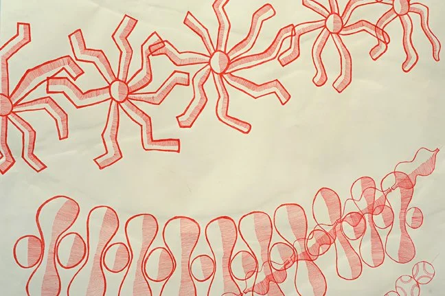 Trackways: Red Pen Rag A DETAIL