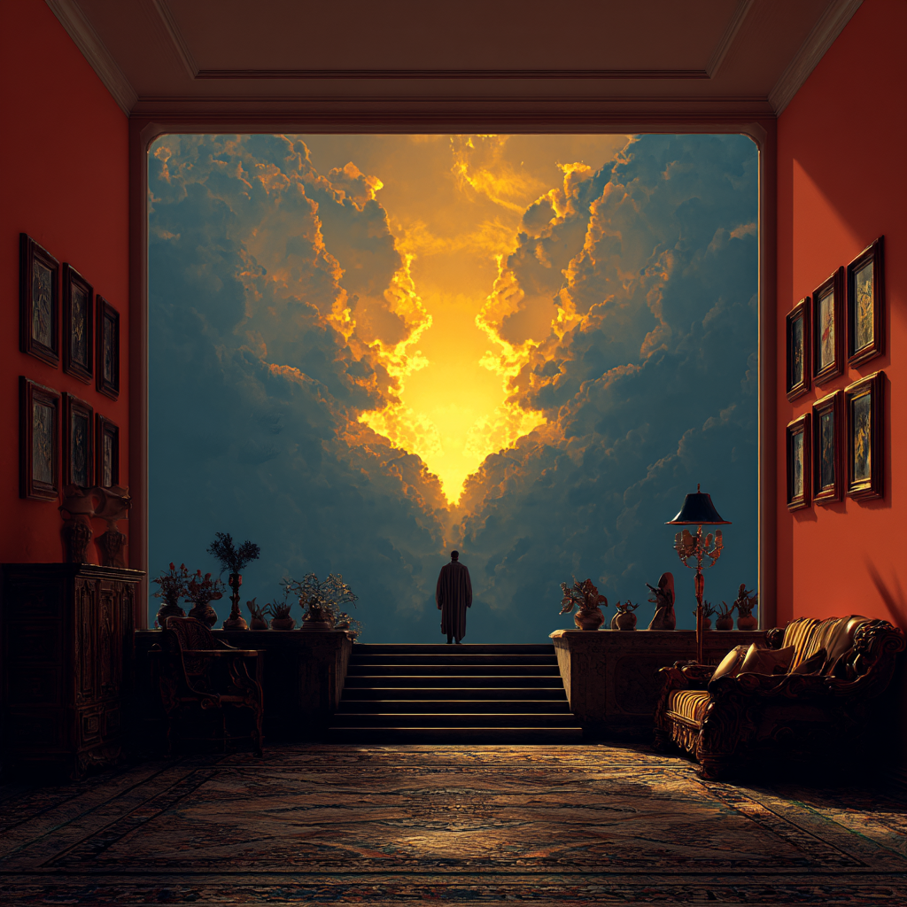 Image displaying a metaphorical search for spiritual community