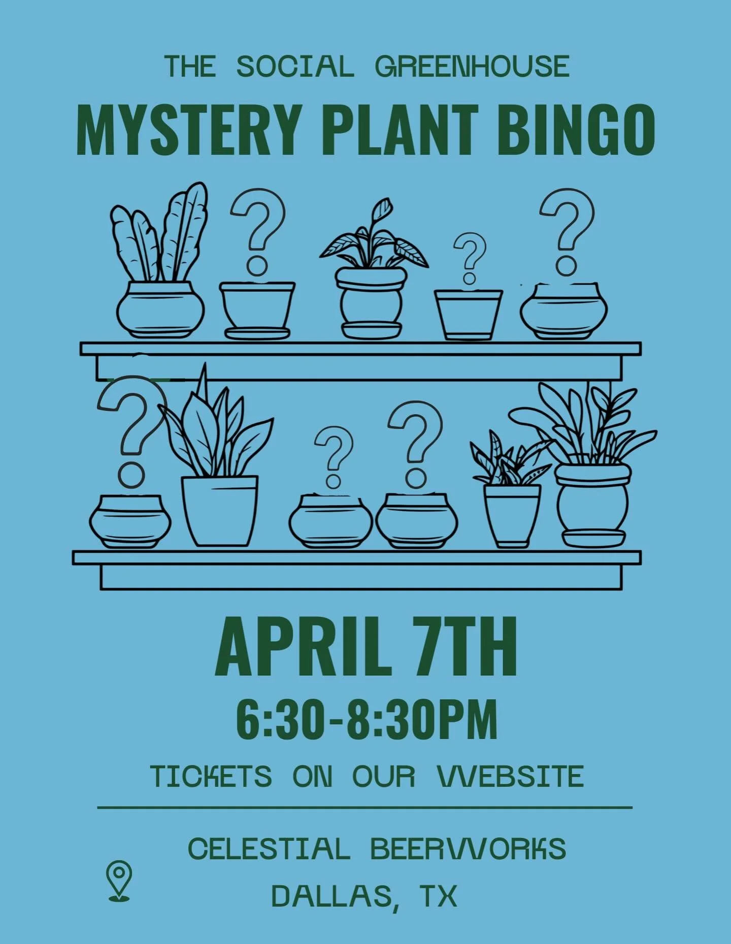 Mystery Plant Bingo is here! 👀🌿

Every prize plant will be wrapped up so when you win, you&rsquo;ll pick a mystery package and unwrap it in front of everyone 🎁

Each plant will come with small hints to help you guess what&rsquo;s inside but you wo