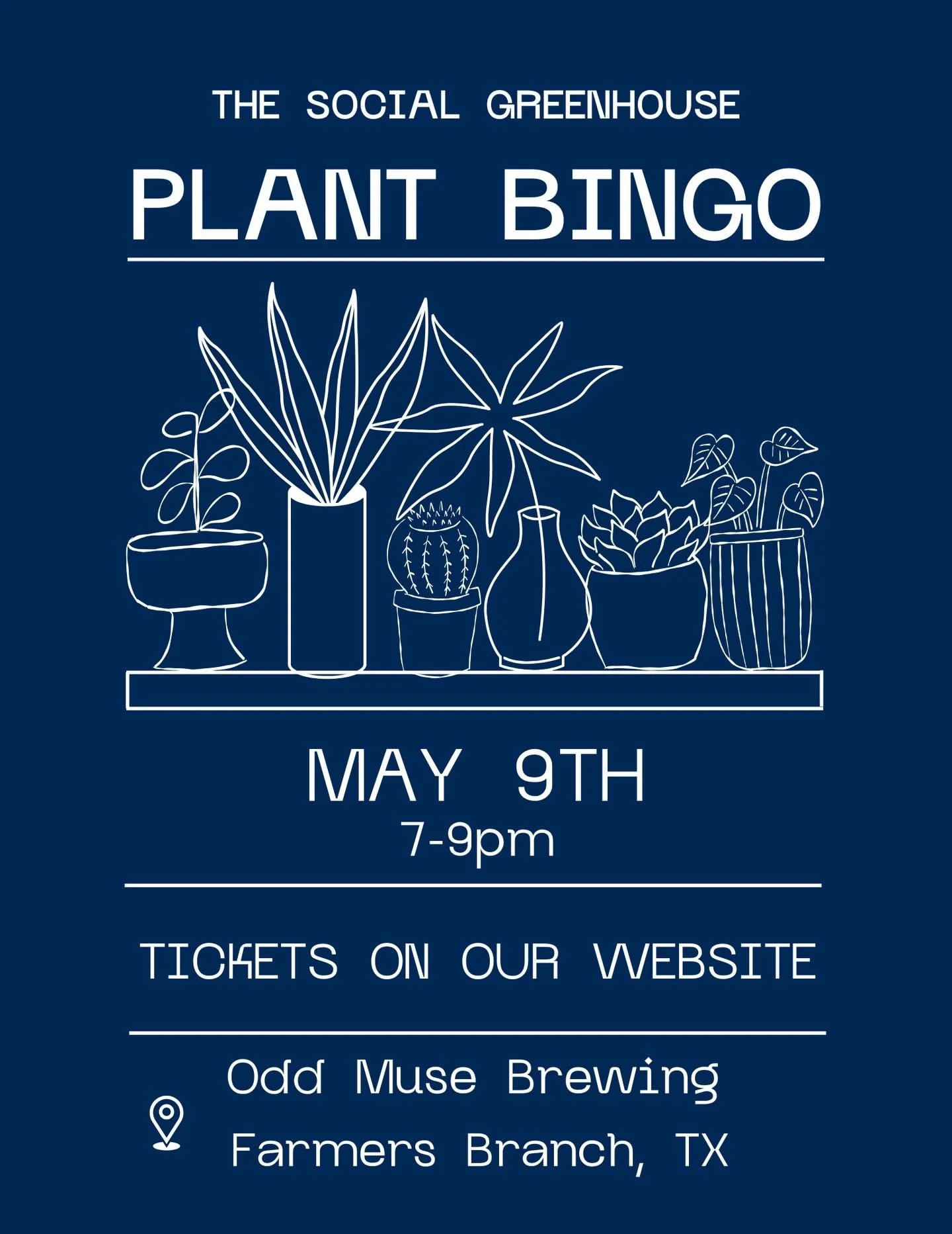 Plant bingo is back at Odd Muse Brewing. Plant Bingo is a social game night where guests play classic bingo over several relaxed rounds and win plants as prizes. We provide everything to play, you just show up and have fun. Open to all ages as long a