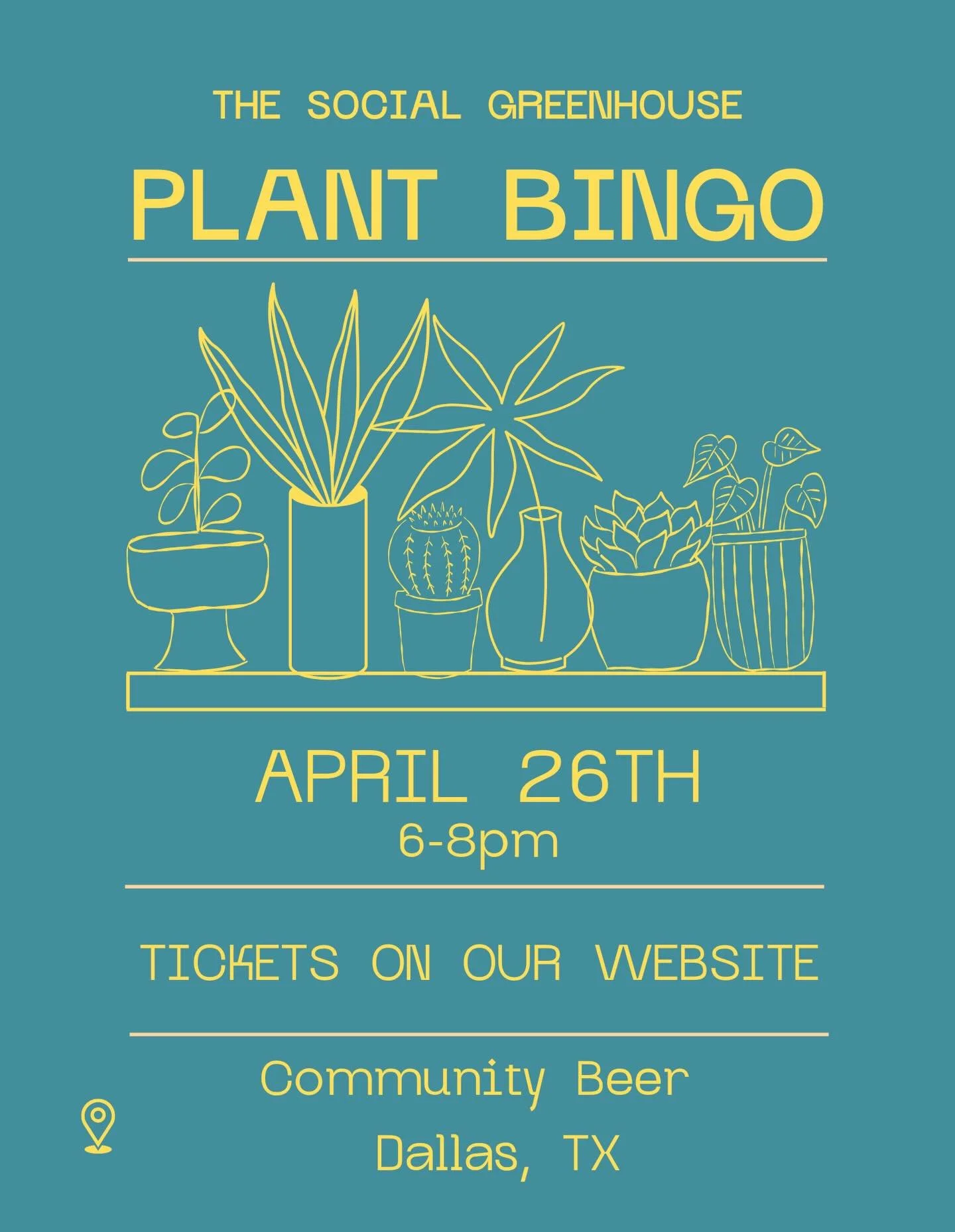Plant bingo returns to Community April 26th. Learn fun facts about plants, drink a couple beers, order a giant pretzel, and win prizes! What more could you want on a Sunday afternoon?