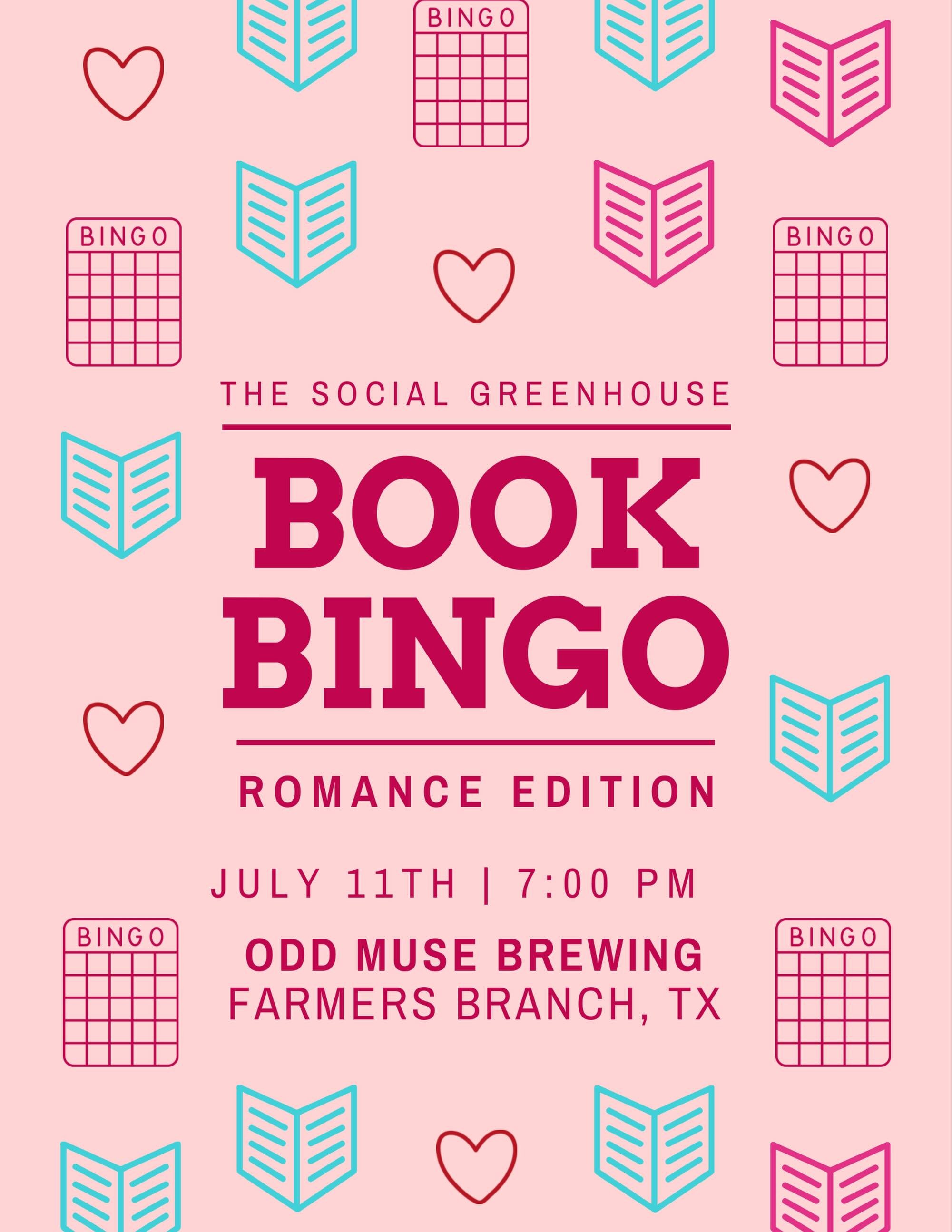 Another book bingo is officially&hellip; in the books. Book Bingo : Romance edition is coming to Odd Muse on July 11th at 7pm. Blind date with a book style. Everyone goes home with a book and we will have a community book swap as well! 

Tag the frie