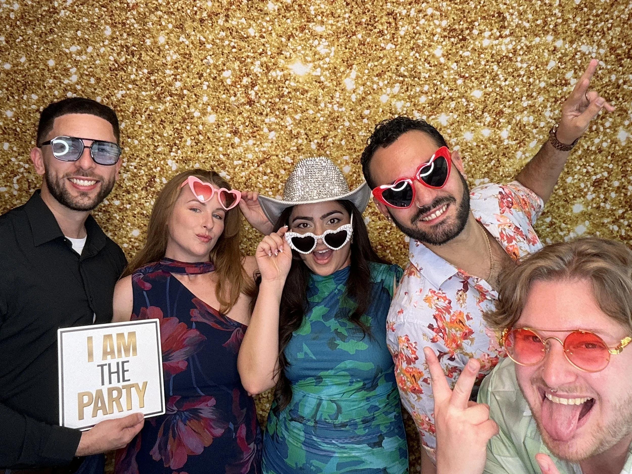 Wedding guests enjoying a Pop & Pose Events photo booth in Winter Park, Fl.