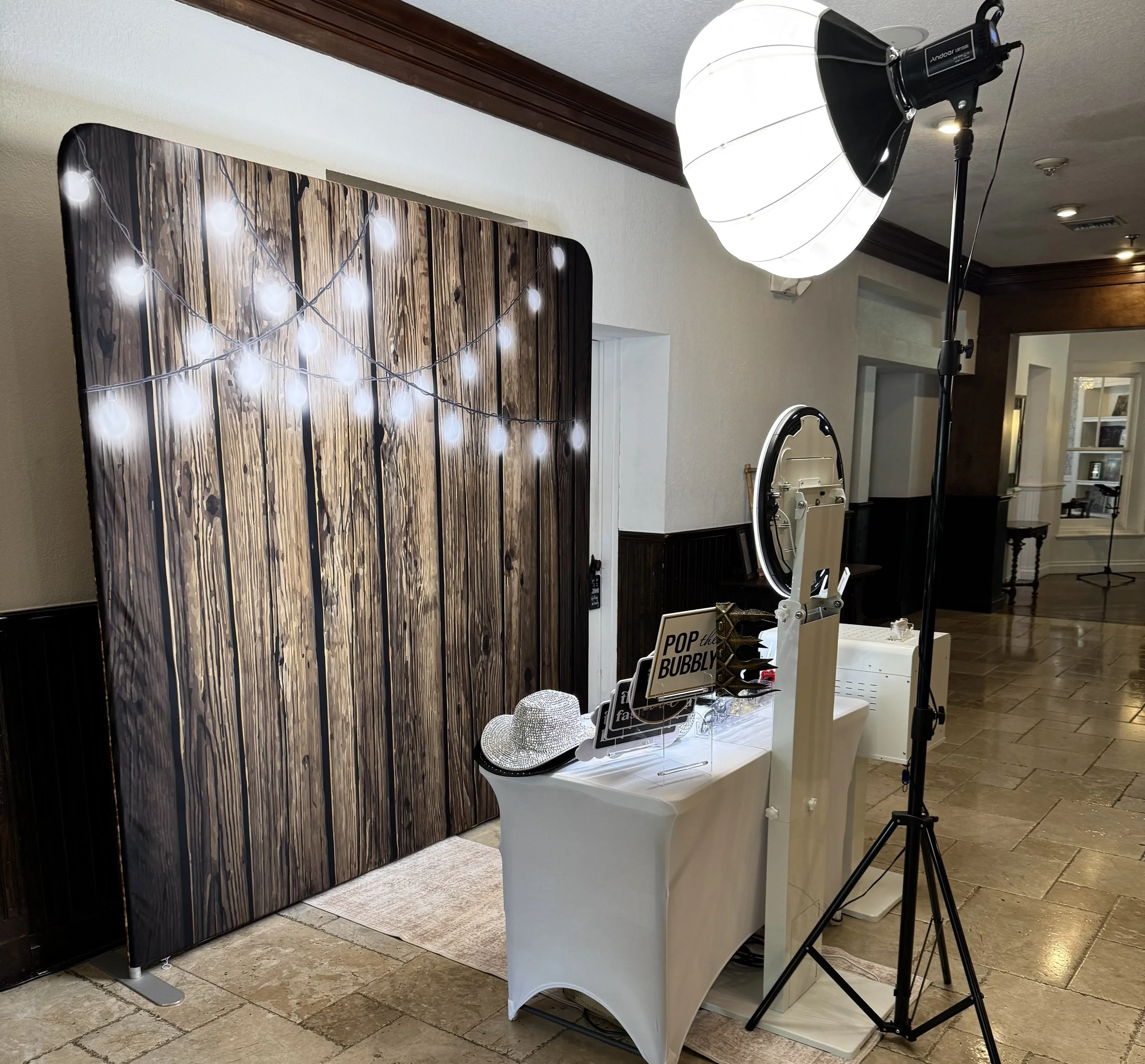 Pop & Pose Events Photo Booth rental setup for an event in Orlando, Florida.