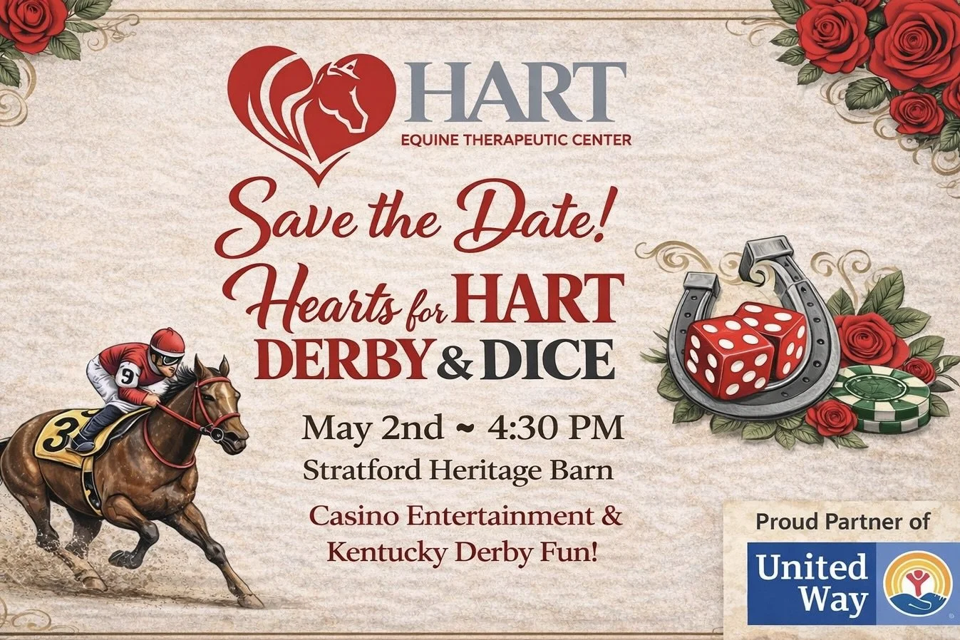 Hearts for HART              Derby &amp; Dice