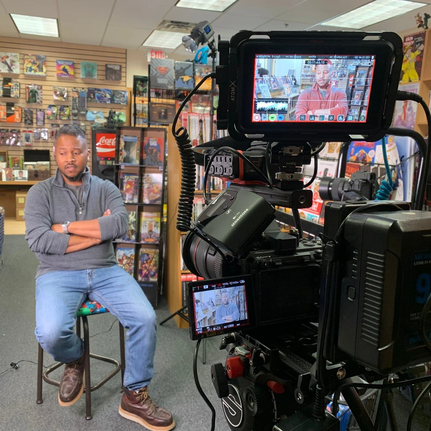 Remembering back to when @mindseyecomicsmn was kind enough to let us hang out and chat with Eric Childs.

This is a setup in their old location and if you happen to be near Burnsville, MN check out their new location!

#shoppingforsuperman #comicbook