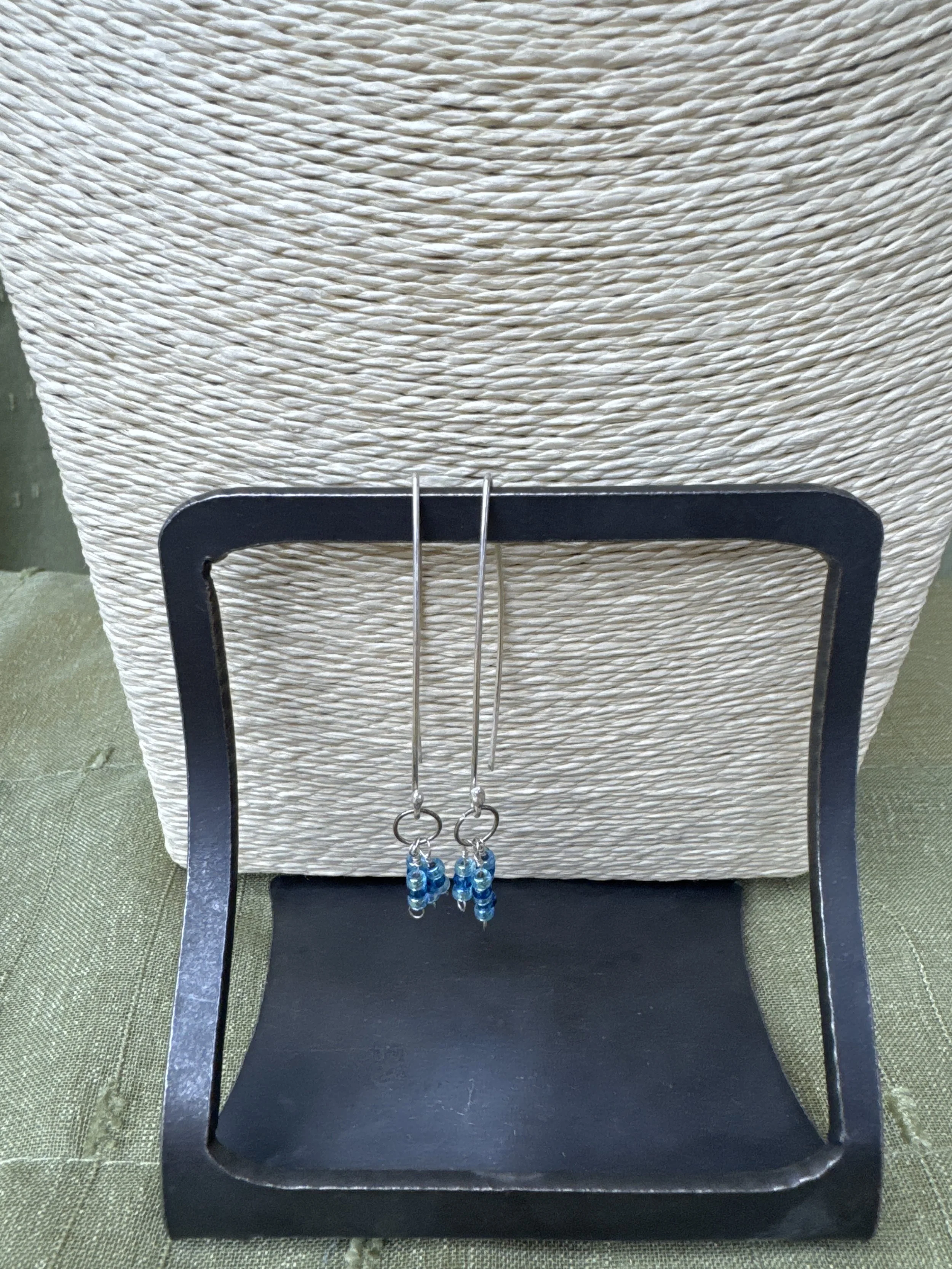 Petite Blue Drop Earrings