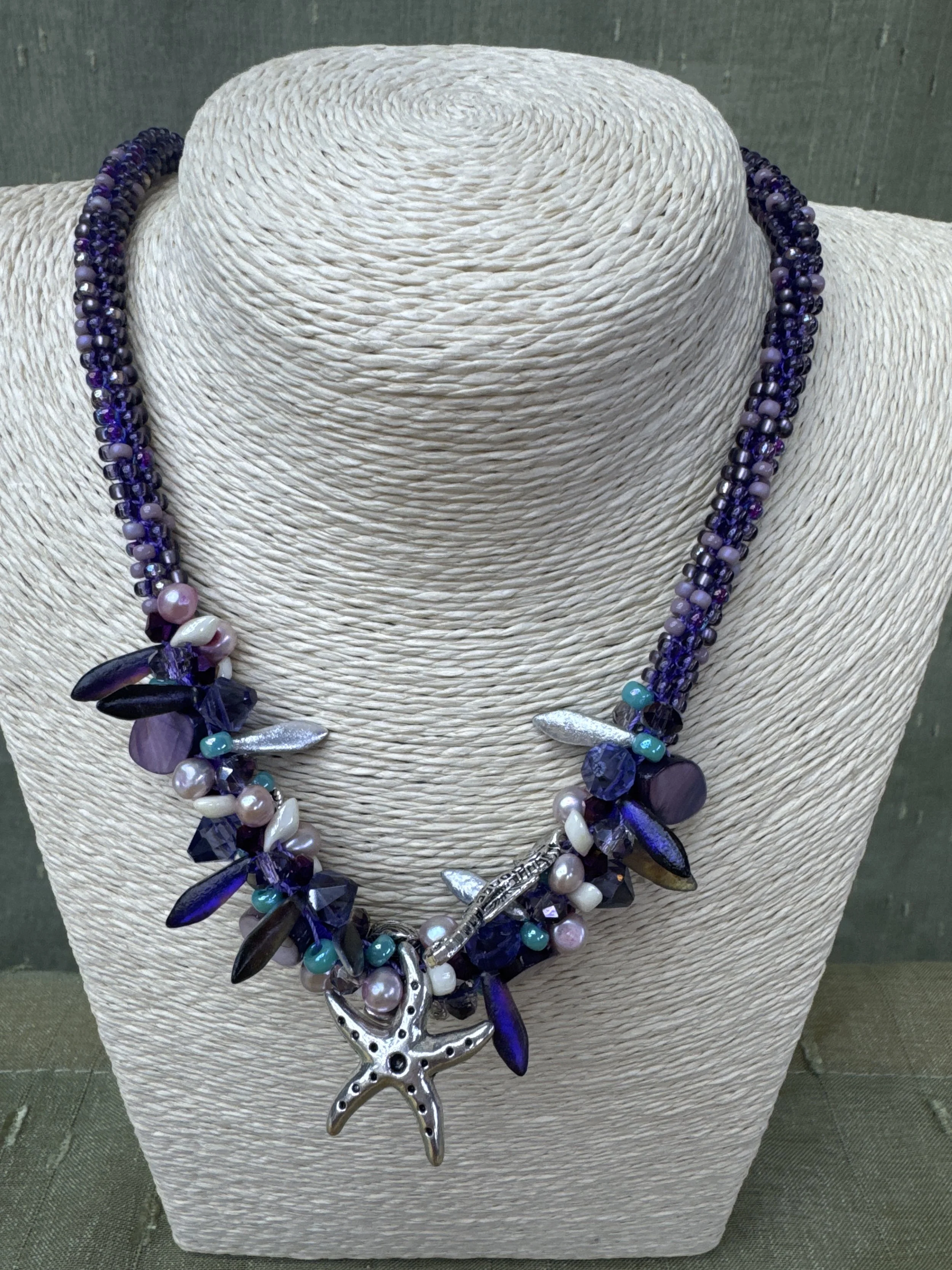 Coastal Tide Kumihimo Necklace