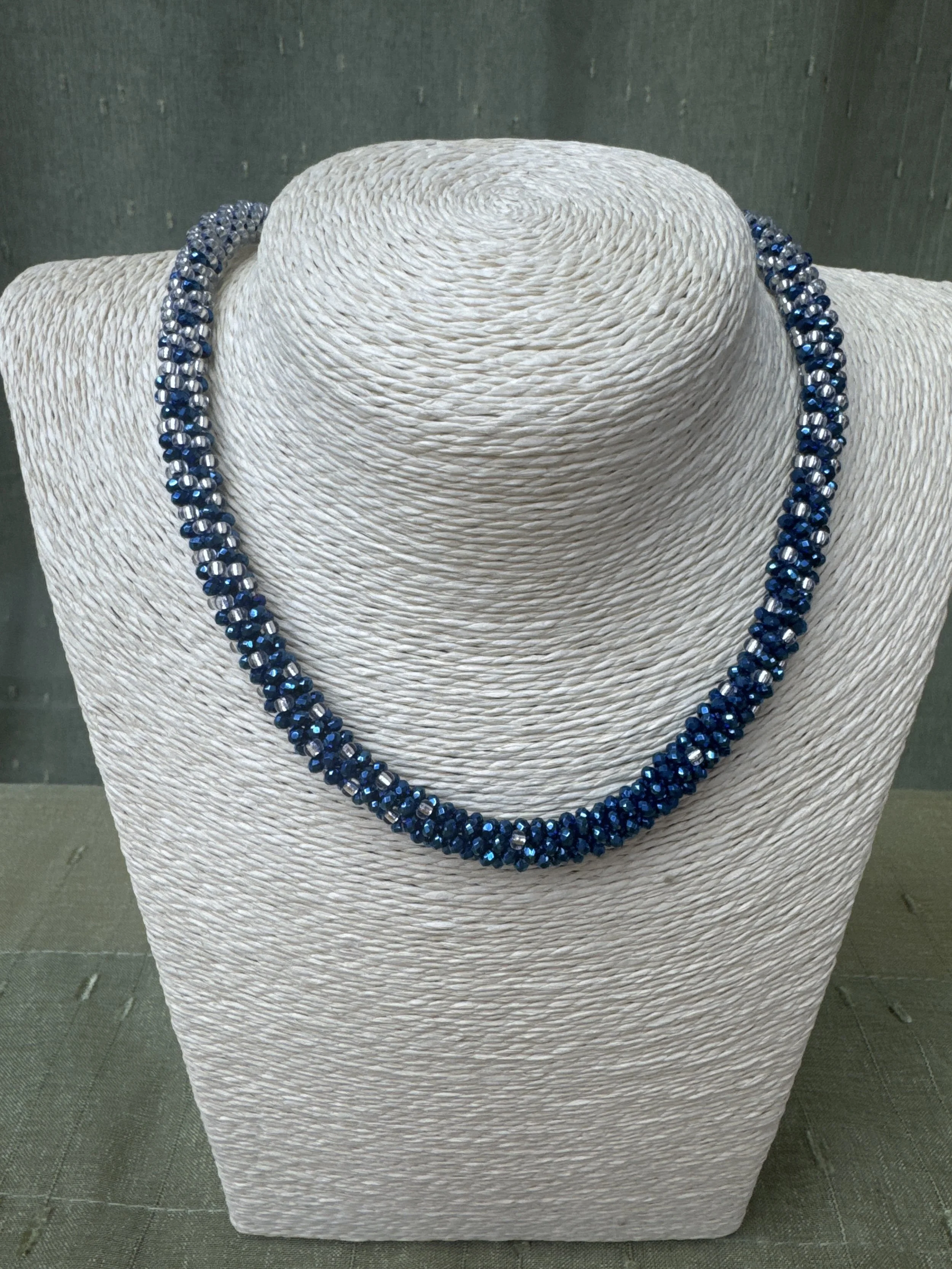 Midnight Blue Kumihimo Necklace