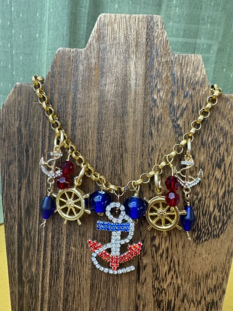 Nautical charm necklace