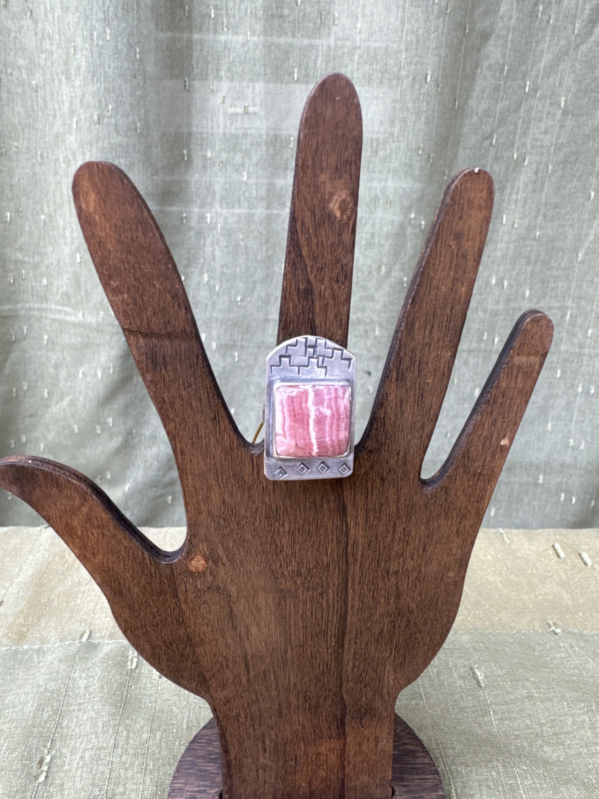 The Rhodochrosite Statement Ring