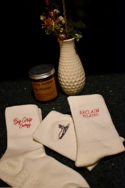 Reclaim Pilates Grippy socks available for purchase!