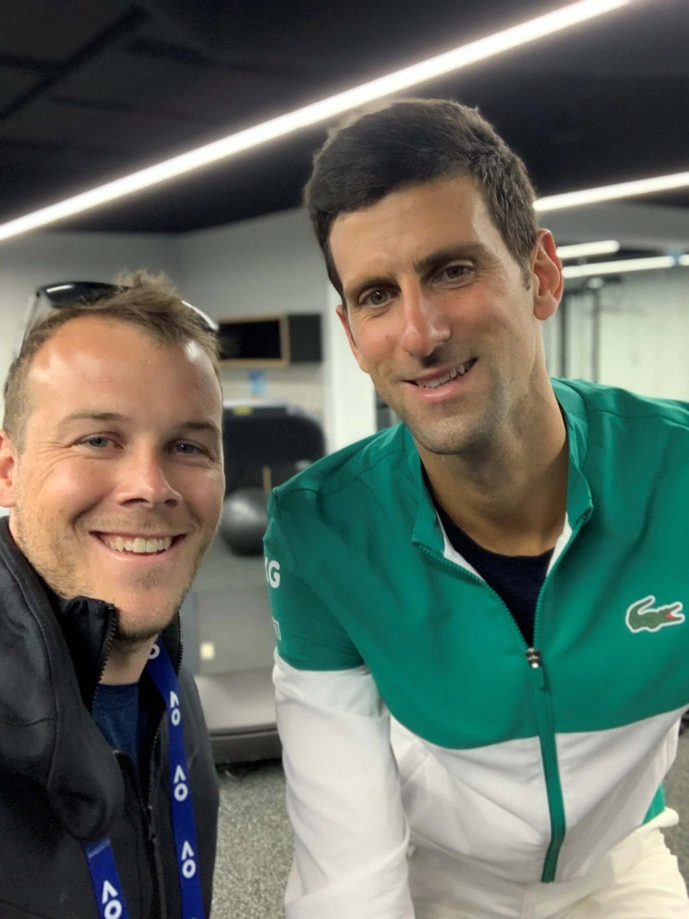 Physiotherapist with Novak Djokovic