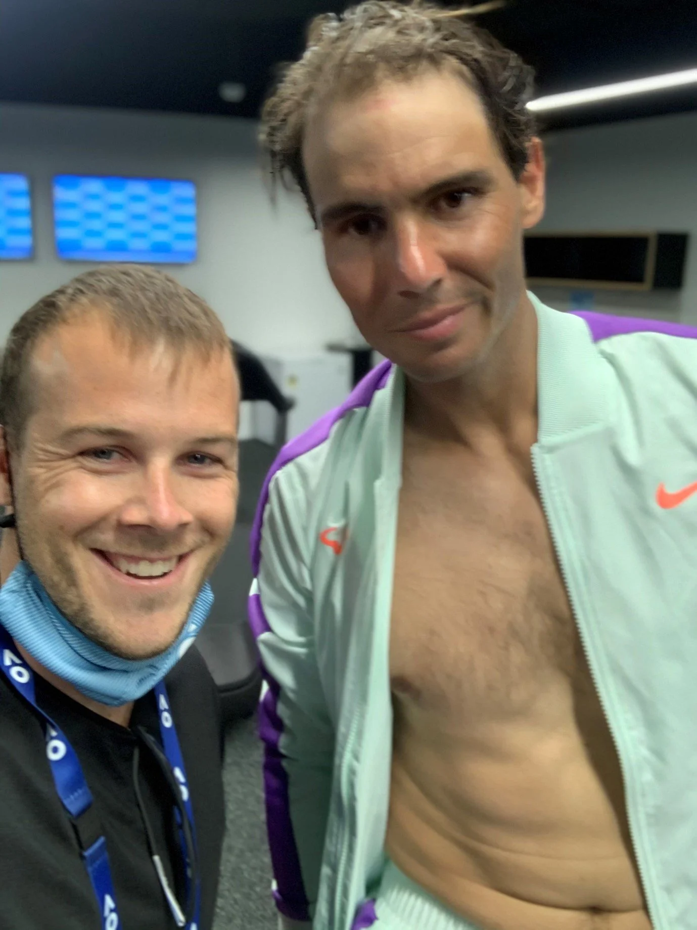 Physiotherapist with Rafael Nadal