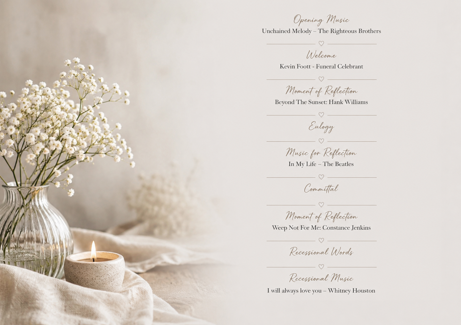 Funeral Order of Service