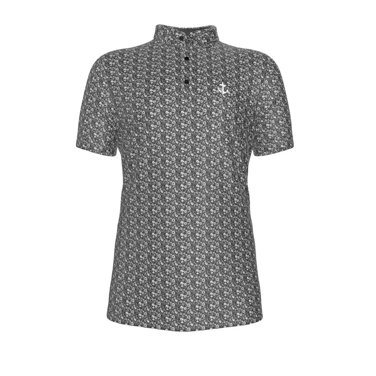 NEW Black Field Flowers Performance Polo