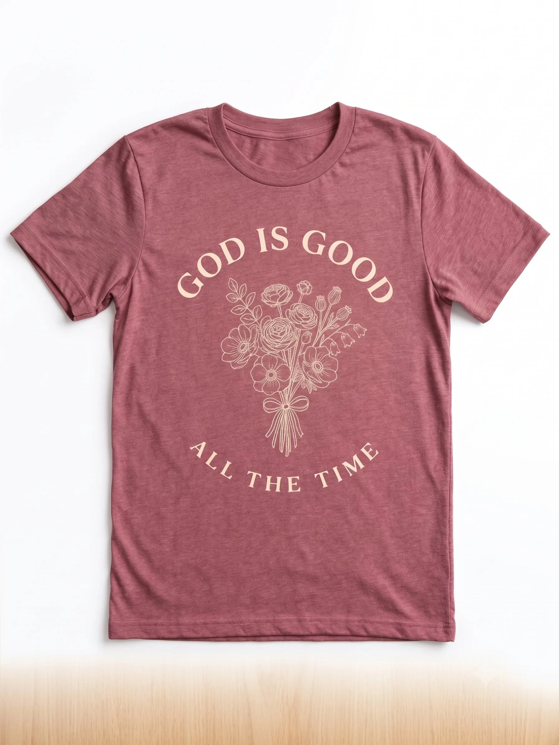 Women's God Is Good Floral Soft Tee