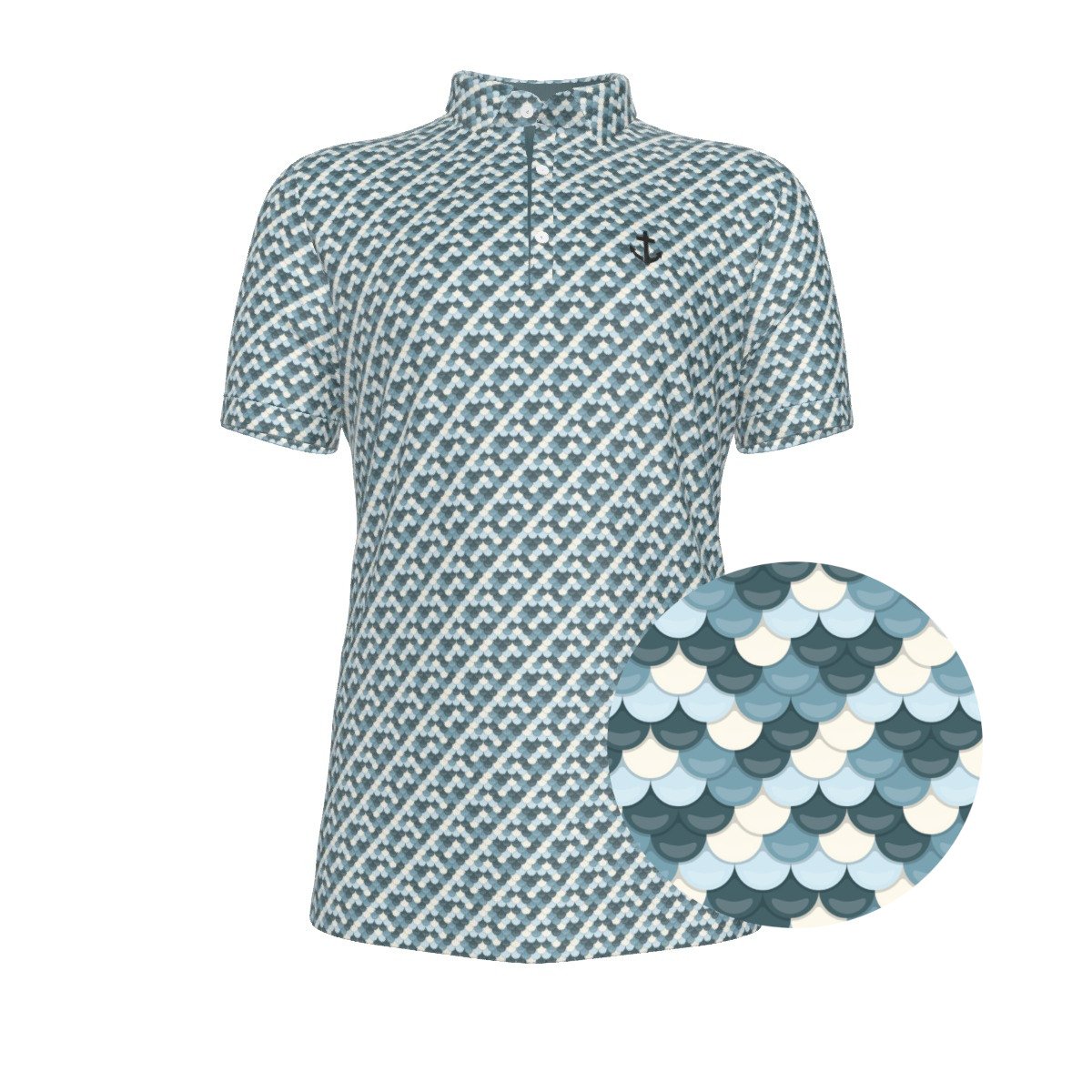 Men's Bubble Scales Polo