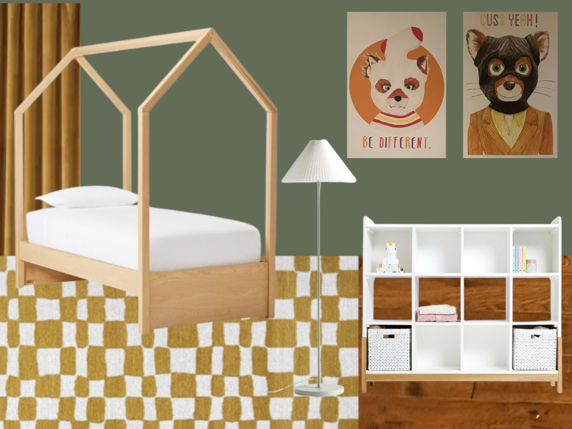 Virtual Design Kid's Room Green