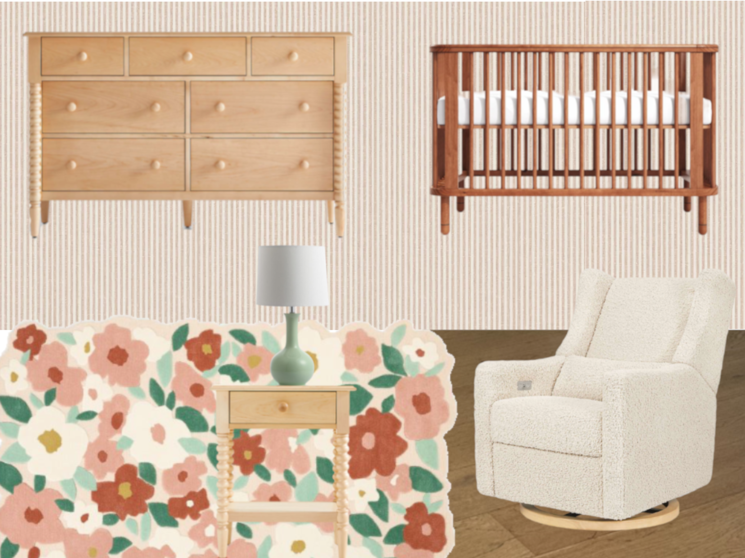Pink Wallpaper Virtual Design Nursery