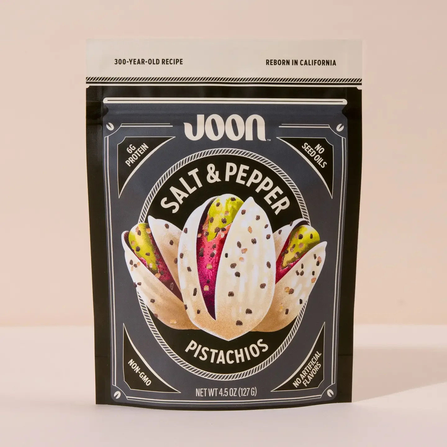 Joon Salt and Pepper Pistachios - 4.5oz Resealable Bag