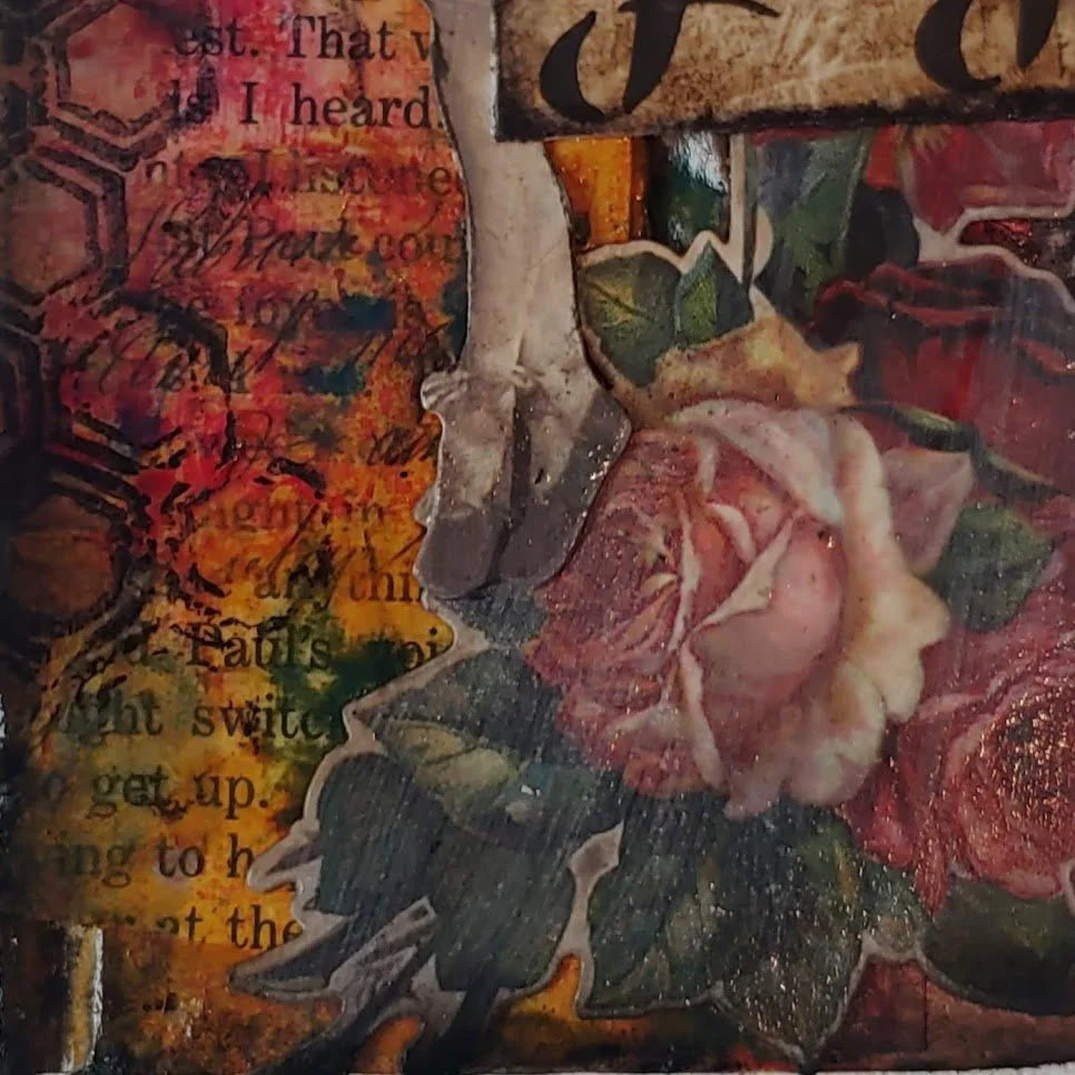 Making tags with new Dina Wakley Acrylic Sprays