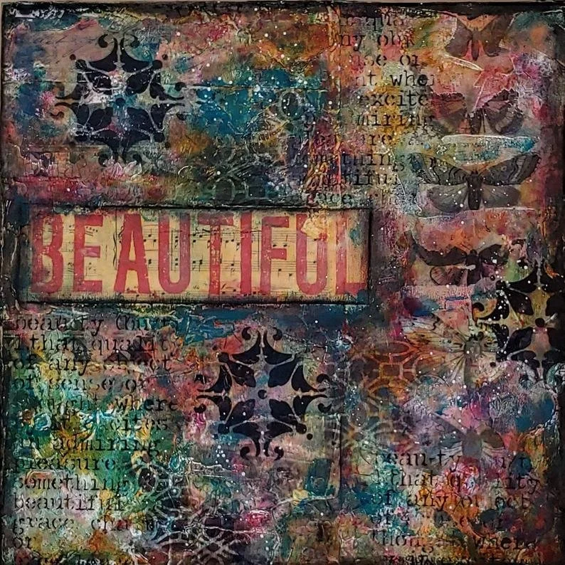 Mixed Media Canvas - Beautiful