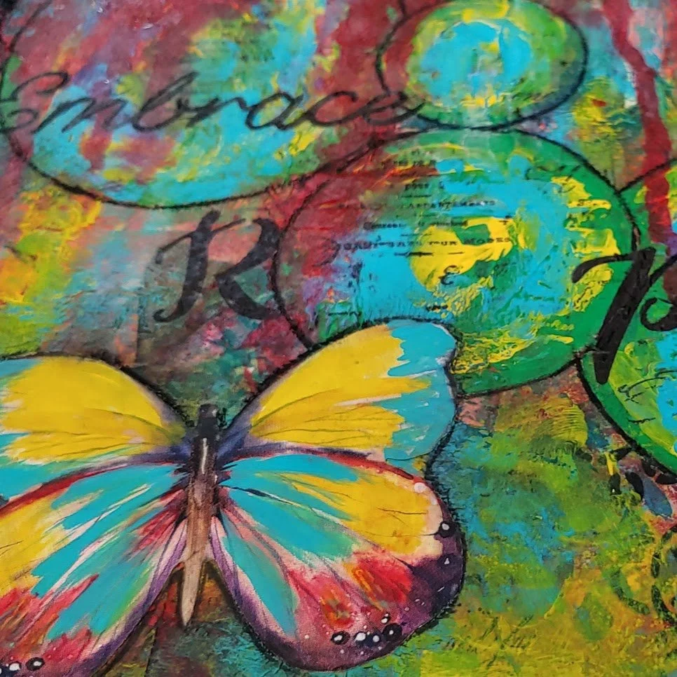 What I do when a project doesn't turn out- Mixed Media - Embrace Peace