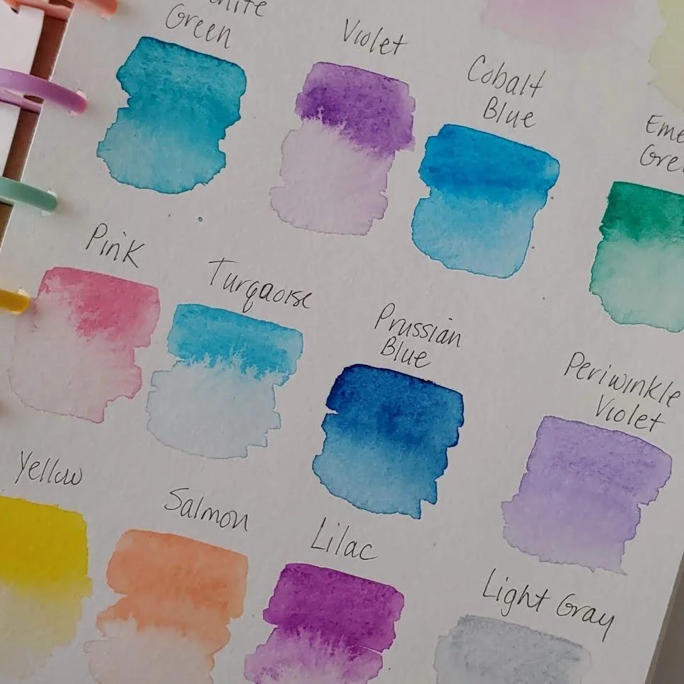 Swatch with me- Caran D'ache Water Soluable Wax Pastels
