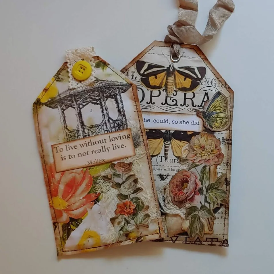 Video - Junk Journaling - Making tags from Amazon bubble wrap packaging!