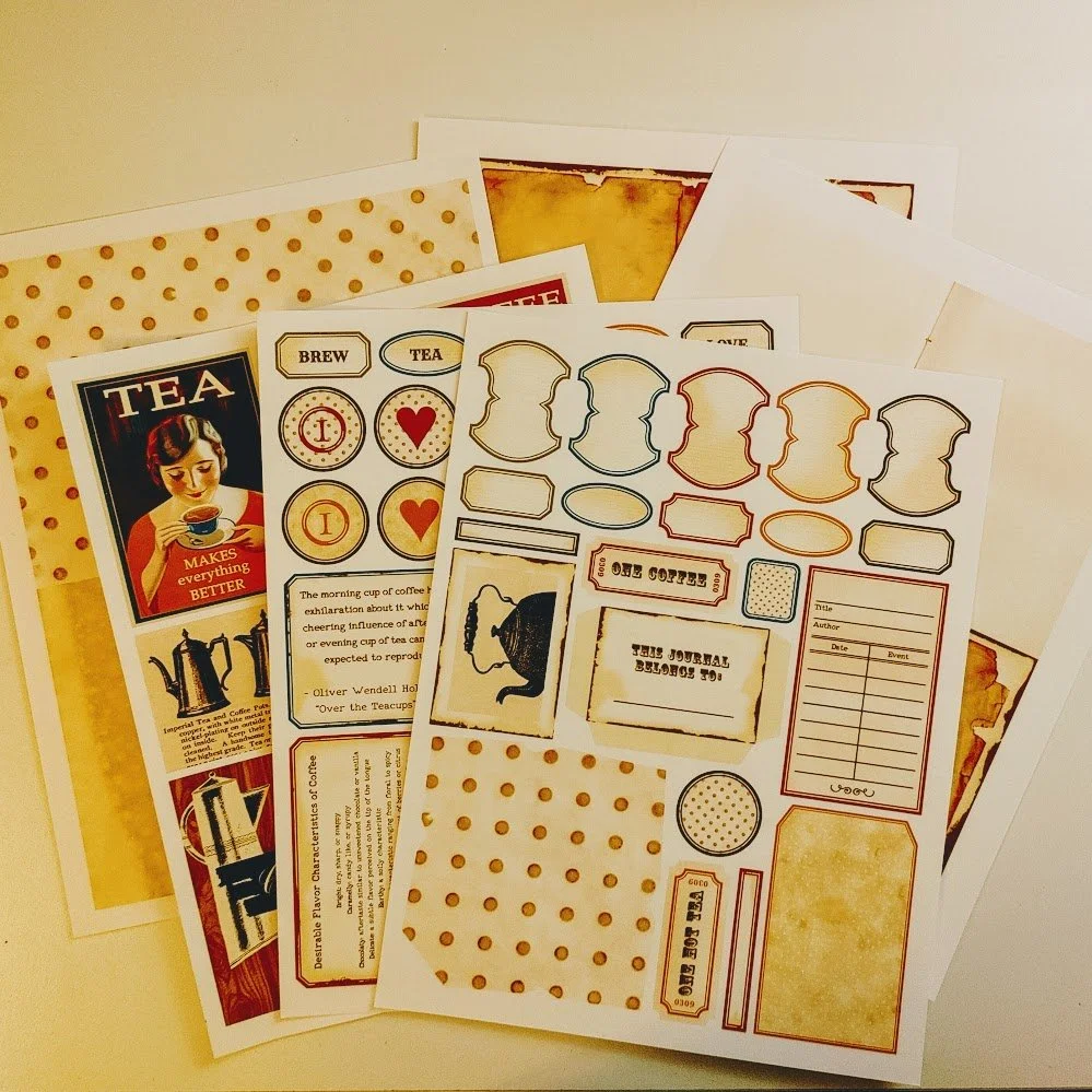 Design Team/Etsy Share - Rockwell Design Crafts - Tea & Coffee Lovers Mini Journal Kit