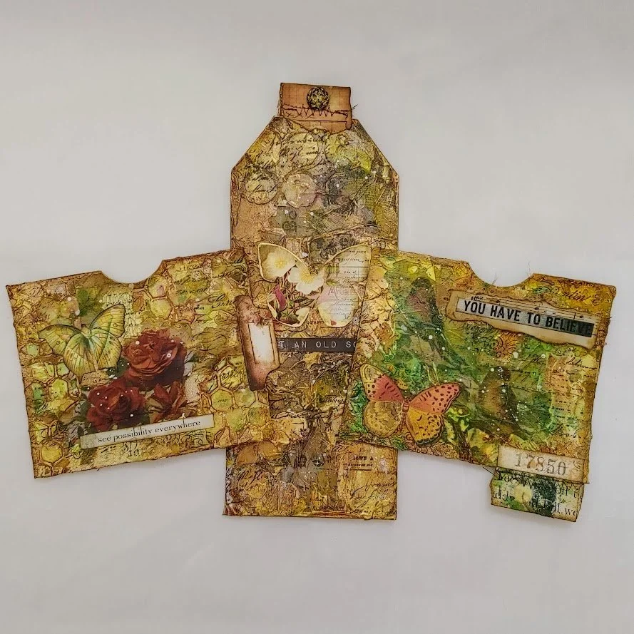 Video - Crash Your TRASH - Ep 14 - Recycled Cardboard Meets Tim Holtz Collage Paper