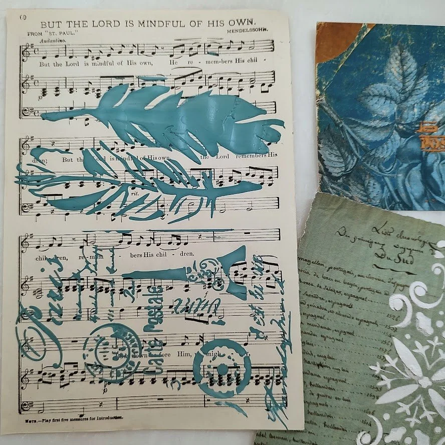 Video - Ep 1 - MM 101 - Texture Paste & Stenciling - Junk Journal Style