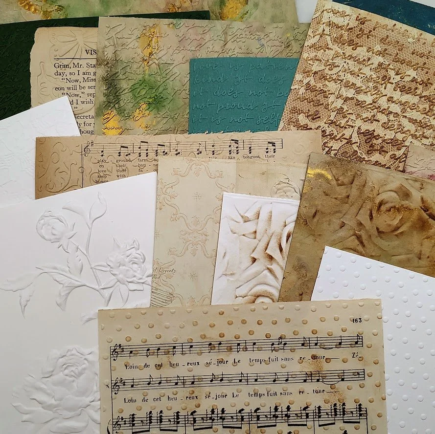 Video - Embossed/Textured Paper - Junk Journal Layers