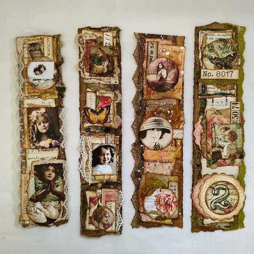 Collage Strips w/Mixed Media Twist